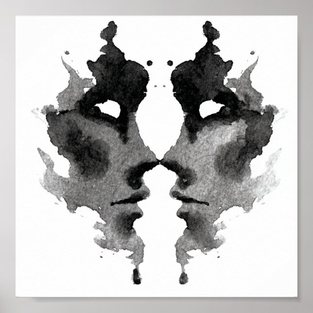 Affiche Test Inkblot Rorschach. Ne me traite pas de fou (Devant)