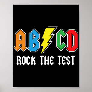 Affiche Test Retro Abcd Rock Le Jour De Test Funny School