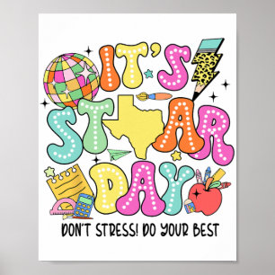Affiche Test Retro C'est le jour de l'âge Dont Stress Do Y