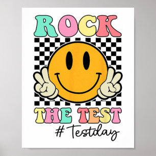 Affiche Test Retro Smile Enseignant Enfants Test Jour
