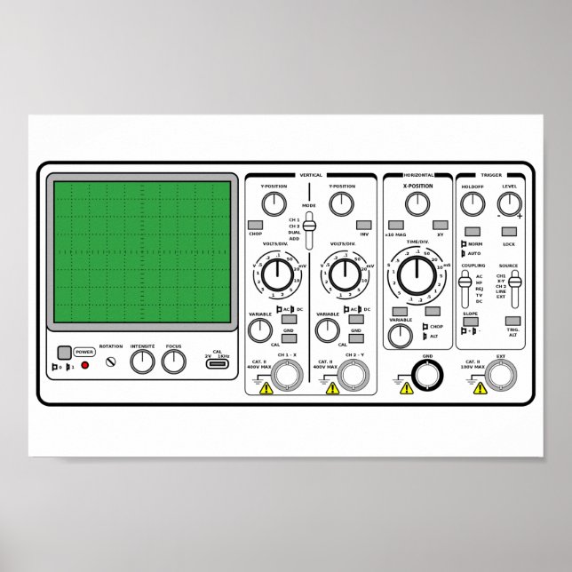 Affiche Tester de tension Oscilloscope générique du pannea (Devant)
