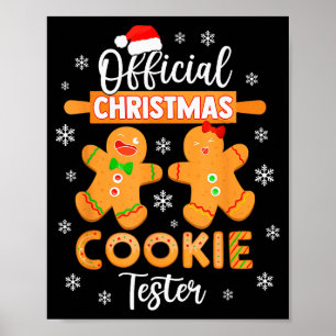 Affiche Testeur de biscuits de Noël officiel Pâtisserie Cr
