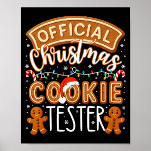 Affiche Testeur de biscuits de Noël Taster Drôle de cuisso