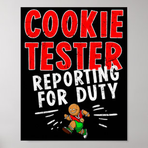 Affiche Testeur de biscuits Répartition des tâches Drôle d