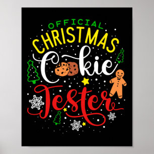 Affiche Testeur officiel de biscuits de Noël Roi de l'équi