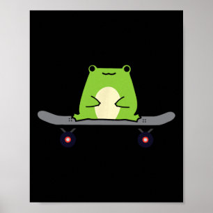 Affiche Têtard de grenouille amphibie skate Frog planche à