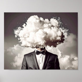 Affiche Tête dans les nuages