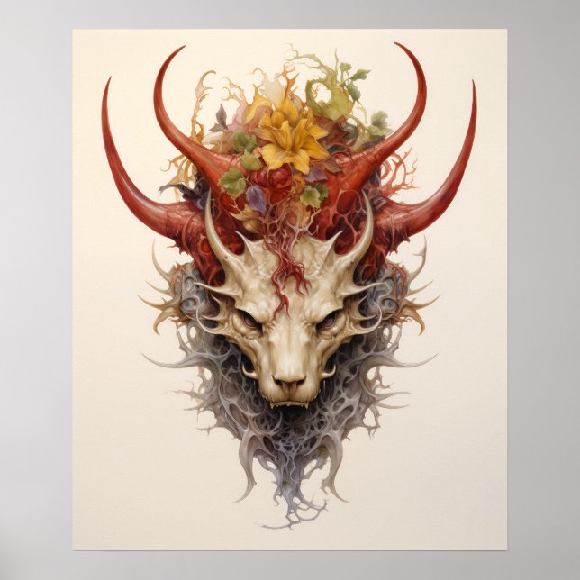 Affiche Tête de dragon 6 cornes (Devant)