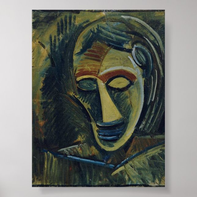 Affiche Tête de femme par Pablo Picasso (1908) (Devant)