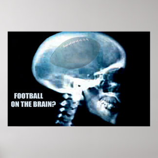 Affiche Tête de football (rayons X)