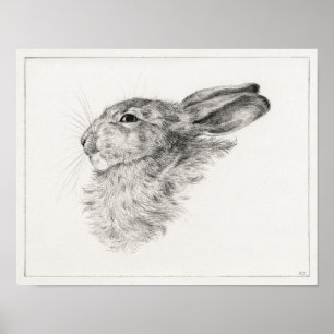Affiche Tête de lapin (1821) Jean Bernard. 
