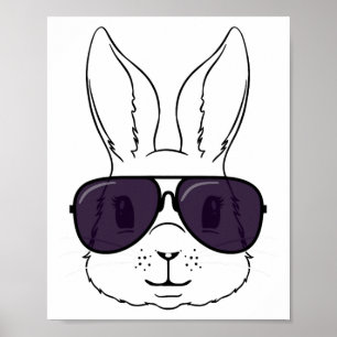 Affiche Tête De Lapin Avec Sungels Pour Garçons Hommes Enf