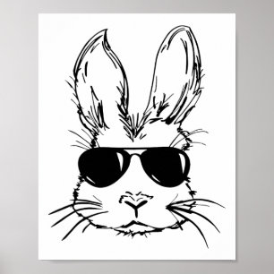 Affiche Tête De Lapin Avec Sungels Pour Garçons Hommes Enf