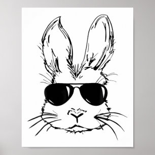 Affiche Tête De Lapin Avec Sungels Pour Garçons Hommes Enf