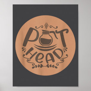 Affiche Tête de lettre drôle Café Caféine Baristas et amat