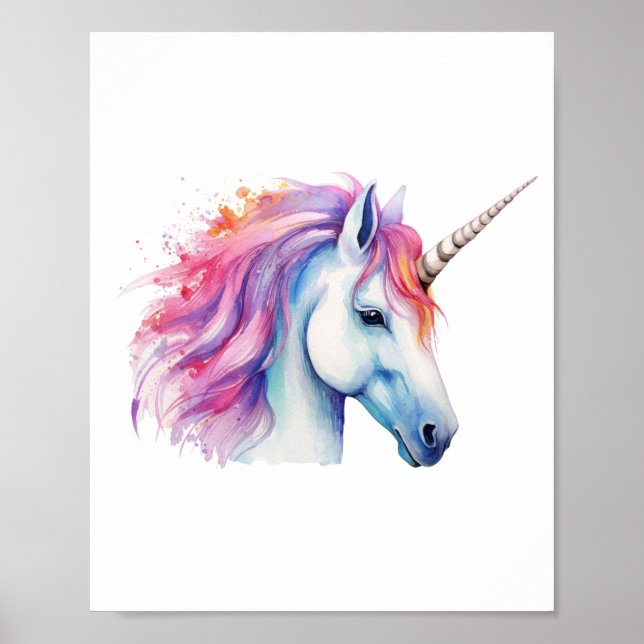 Affiche Tête de licorne  (Devant)
