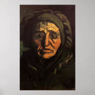 Affiche Tête de paysanne au bonnet de dentelle par Vincent