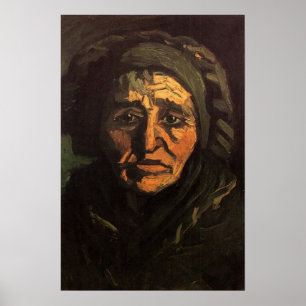 Affiche Tête de paysanne au bonnet de dentelle par Vincent