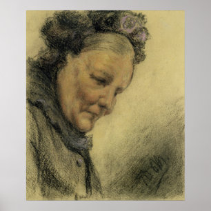 Affiche Tête de vieille Madame