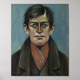 Affiche Tête d'un homme aux yeux rouges (par L.S. Lowry)