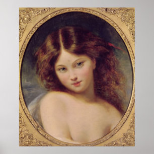 Affiche Tête d'une jeune fille