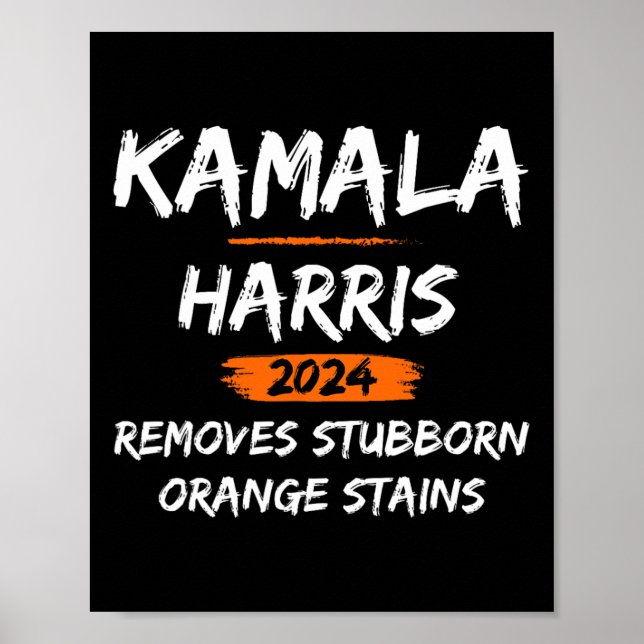 Affiche Tête Orange Kamala Harris-2024 (Devant)