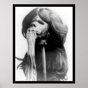 Affiche Tête réduite en Equateur 1894