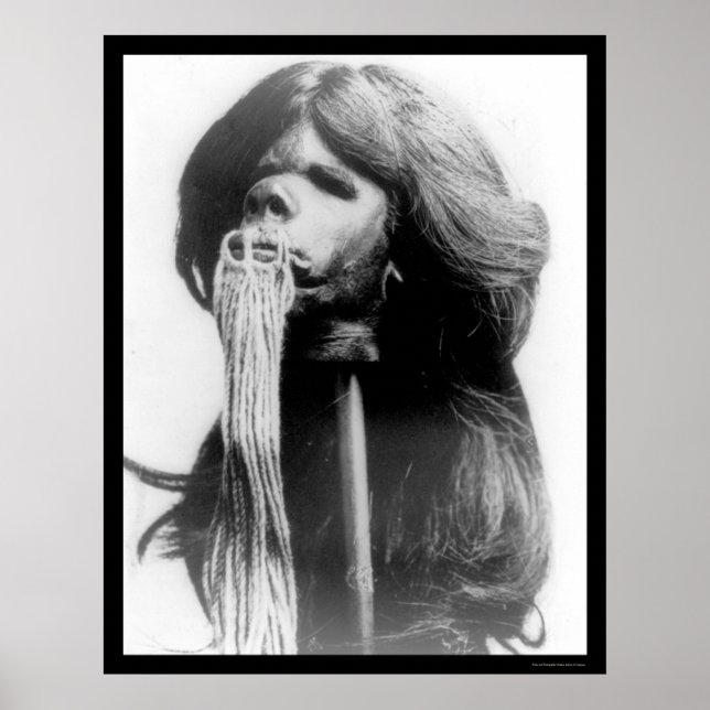 Affiche Tête réduite en Equateur 1894 (Devant)