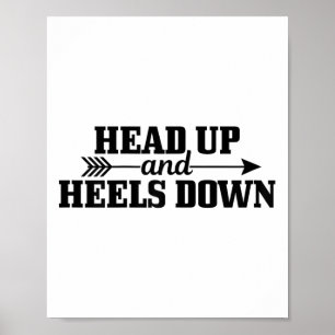 Affiche Tête vers le haut &amp ; talons vers le bas Horseb