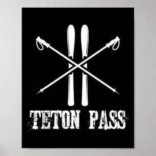 Affiche Teton P Wyoming Ski Ski Ski Ski Nordic Alpine Dow