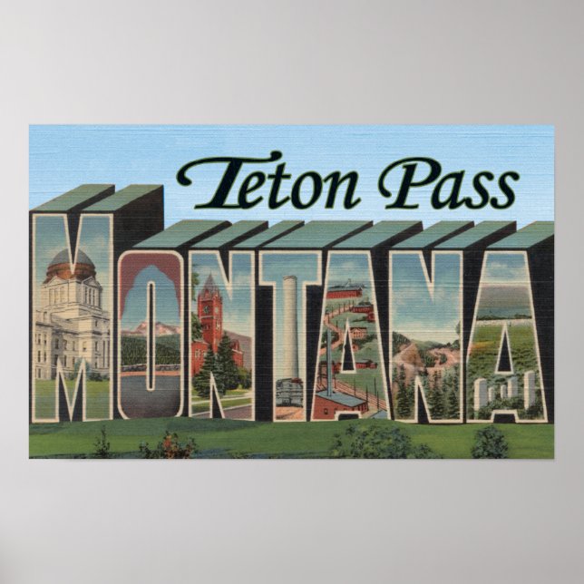 Affiche Teton Pass, Montana (Devant)