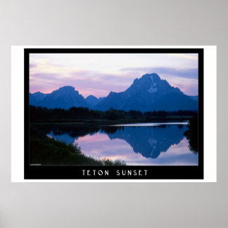 Affiche Teton Sunset