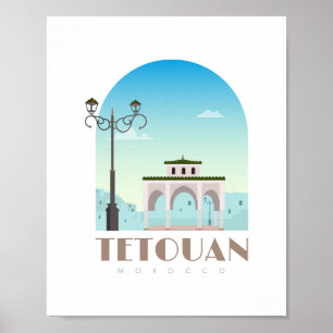 Affiche Tétouan ville Maroc Skyline