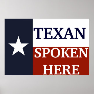 Affiche Texan Parlé Ici