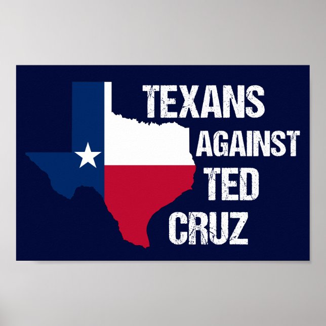 Affiche Texans contre Ted Cruz Texas Démocrate (Devant)