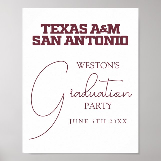 Affiche Texas A&M San Antonio (Devant)