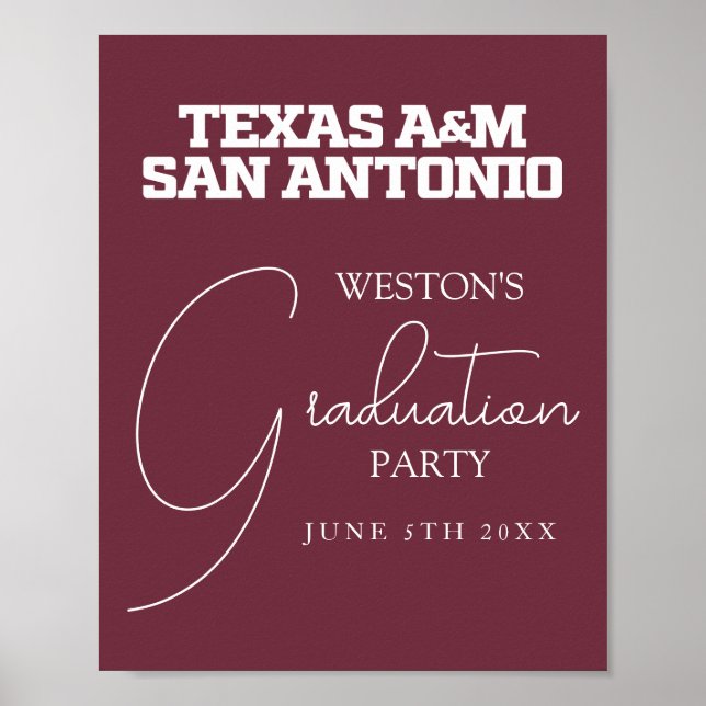 Affiche Texas A&M San Antonio (Devant)