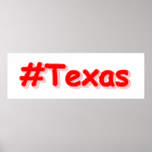 Affiche "#Texas " Conception sympa. Acheter maintenant Imp