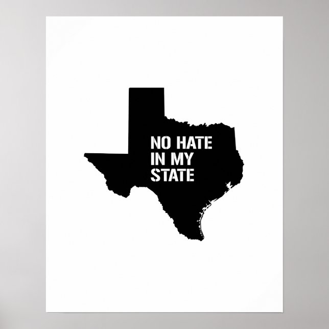 Affiche Texas: No Hate In My State (Devant)