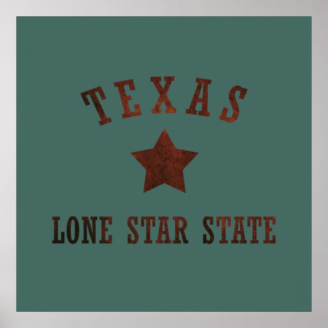 Affiche texas rustique motif à l'ouest sauvage (Devant)