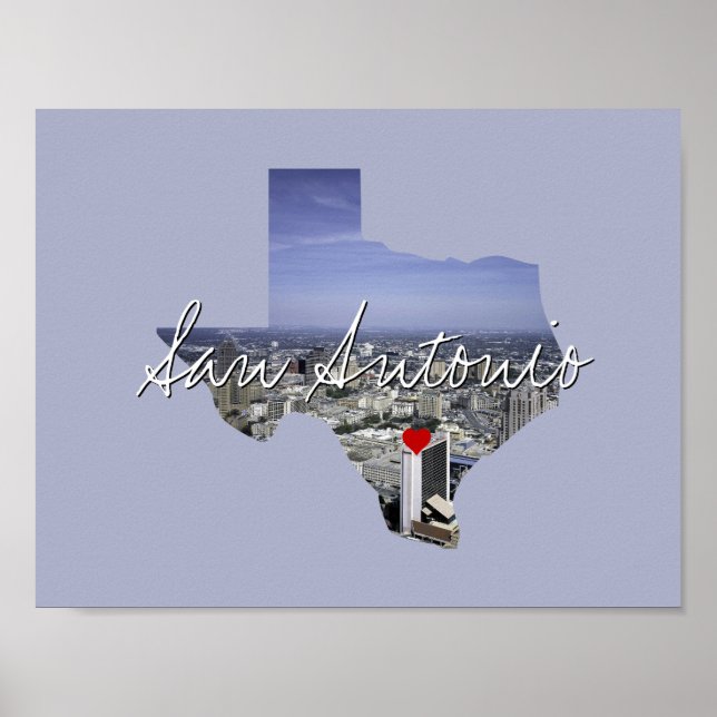 Affiche Texas State Photo insert and town name (Devant)