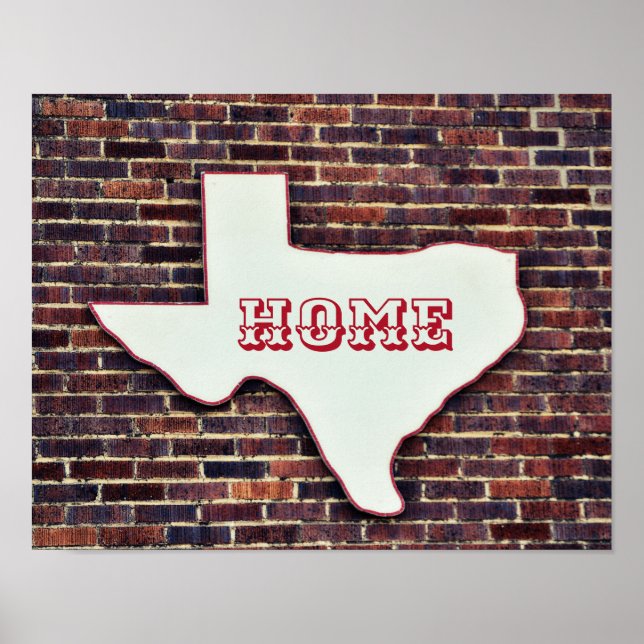 Affiche Texas State Shape Accueil Art photographique Impri (Devant)