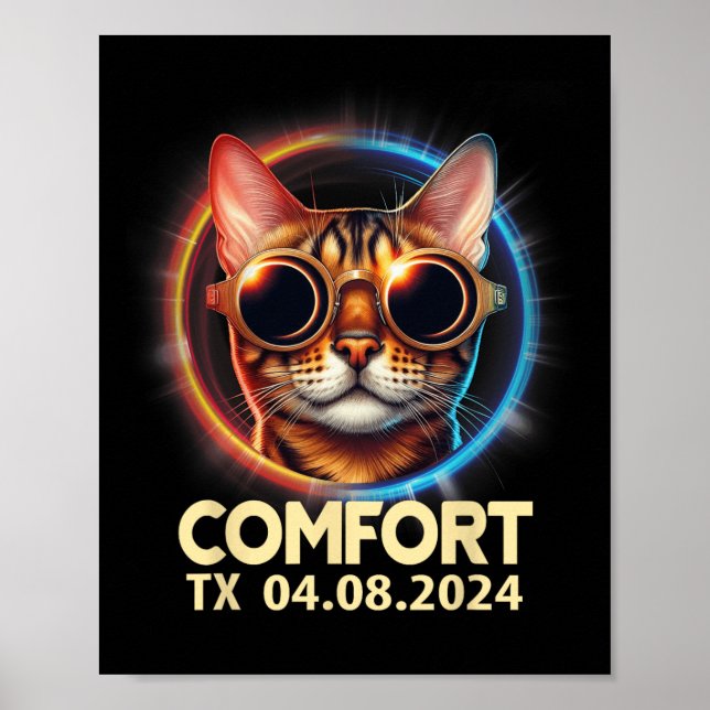 Affiche Texas Total Solar Eclipse 2024 (Devant)