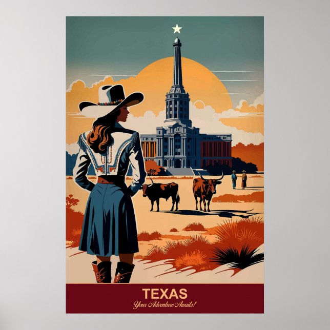 Affiche Texas Travel : Votre aventure attend l'affiche de  (Devant)