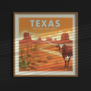 Affiche Texas vintage
