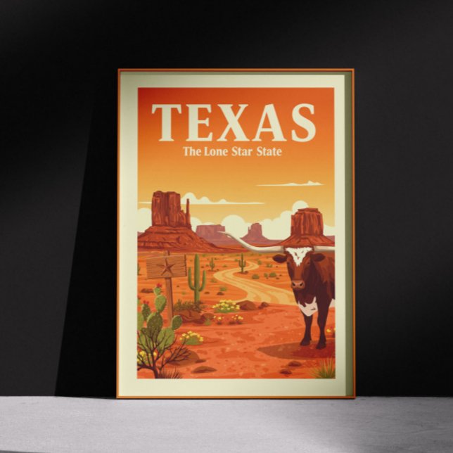 Affiche Texas vintage (Créateur téléchargé)