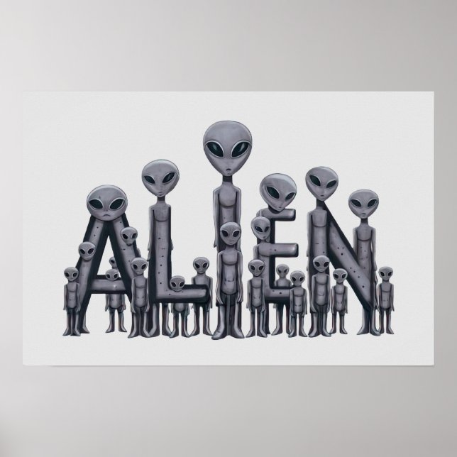 Affiche Texte Alien (Devant)