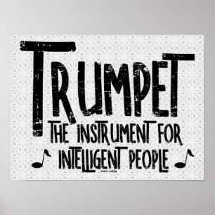 Affiche Texte brut de trompette intelligent