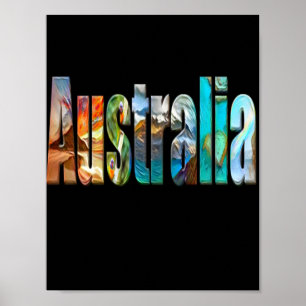 Affiche Texte coloré australien traditionnel