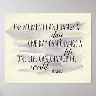 Affiche texte de citation Bouddha inspirant aquarelle